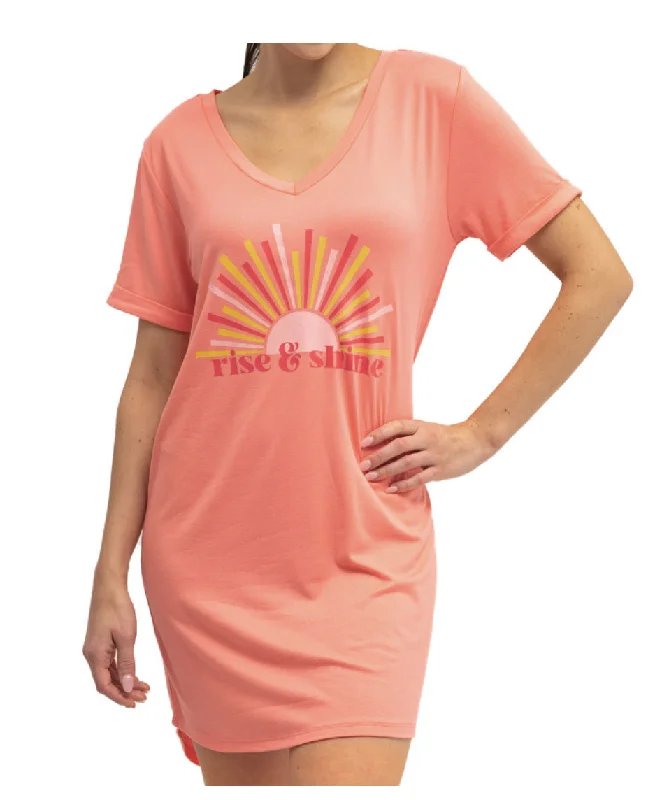 Hello Mello Let Me Sleep Shirt-Rise & Shine-- Polka Dot Checkered Tartan