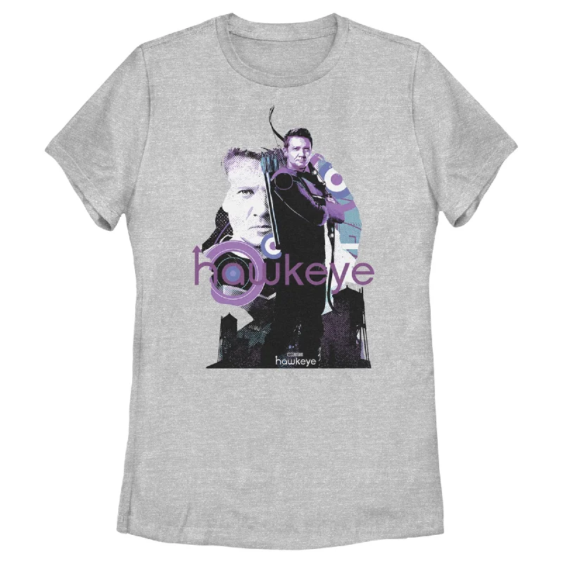Women's Marvel Hawkeye Bow and Arrow T-Shirt -- Basic T-Shirt Crew Neck Short Sleeve