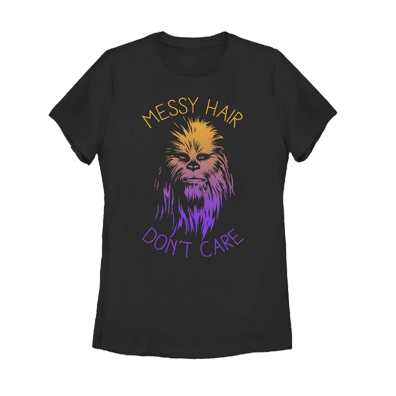 Women's Star Wars Messy Hair Don't Care Chewie T-Shirt-- Handmade Hand-knitted Hand-woven