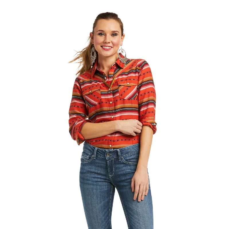 Ariat® Ladies R.E.A.L Oasis Serape Print Snap Shirt 10038064-- Anti-Shrink Durable Soft