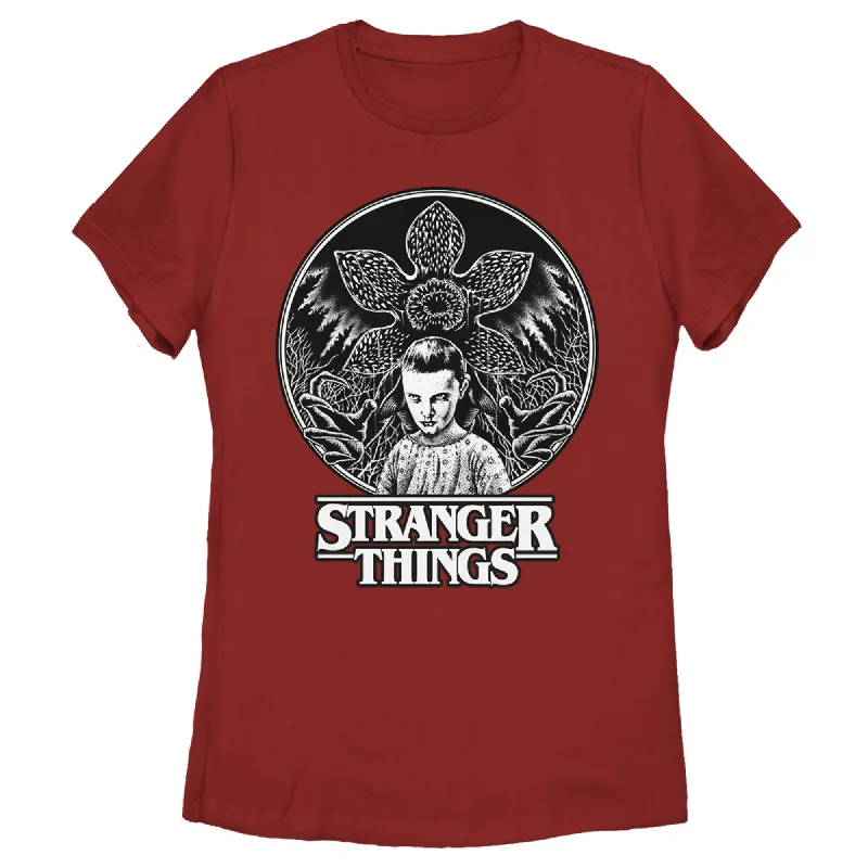 Women's Stranger Things Eleven Glowering Flower T-Shirt-- Cozy Warm Stylish