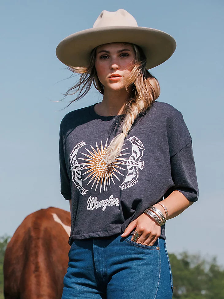 Soar Wrangler Crop T-Shirt-- Casual Formal Business