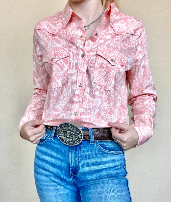 Wrangler Blushing Shirt-- Lace Blend Ribbed Blend Corduroy Blend