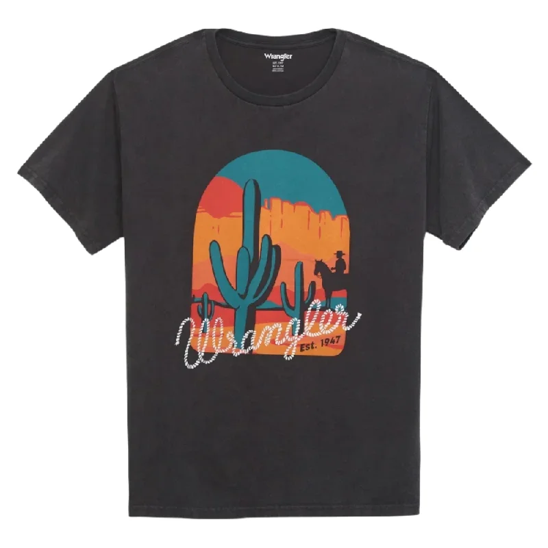 Wrangler Retro Ladies Chocolate Torte Graphic Oversized T-Shirt 112350118-- Rayon Fabric Velvet Fabric Corduroy Fabric