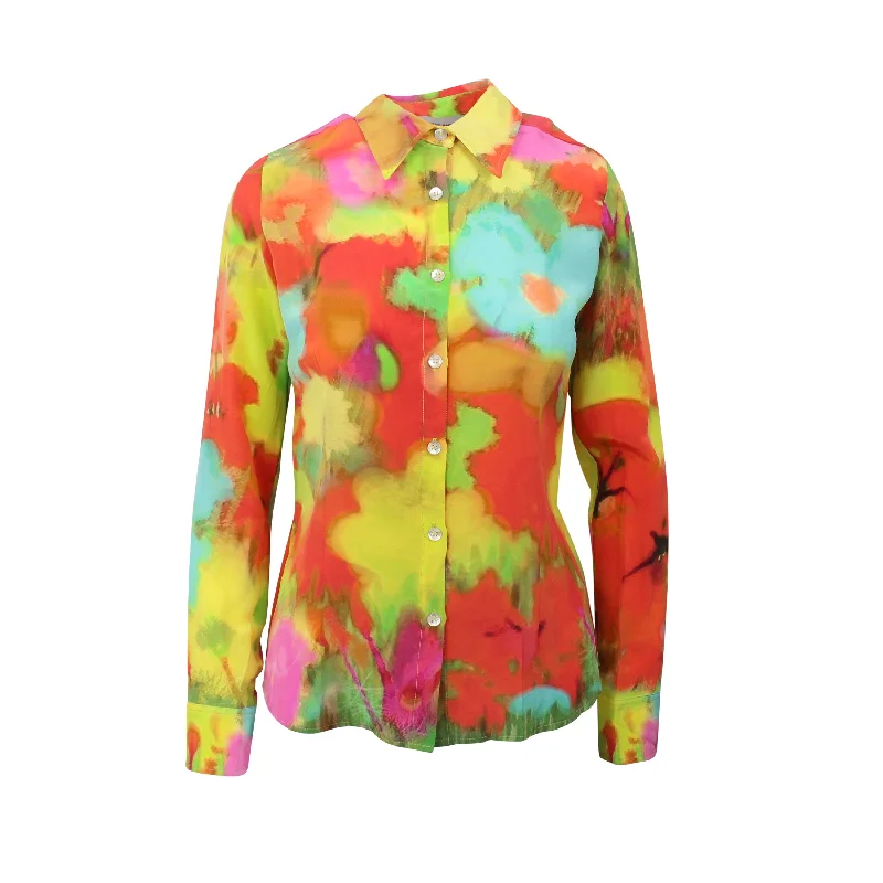 SERAPIS PRINT YIANNIS SPRING SHIRT-- Solid Color Striped Floral