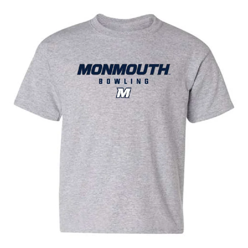 Monmouth - NCAA Women's Bowling : Siyah Sweeny - Grey Classic Shersey Youth T-Shirt-- Print Jacquard Patchwork