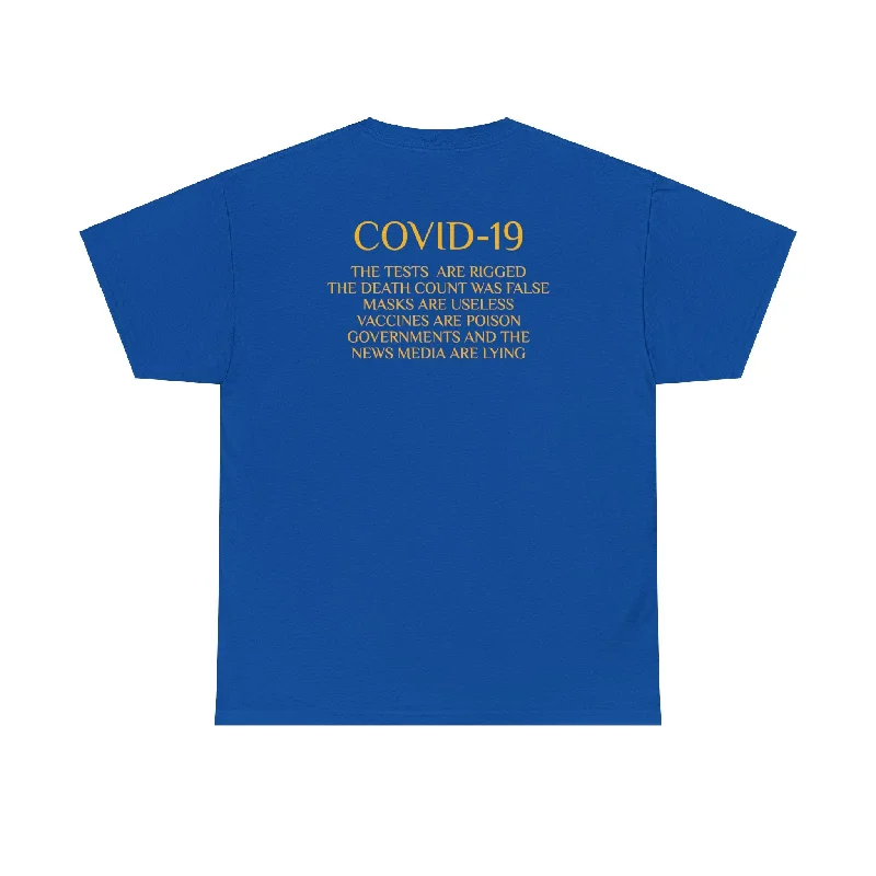 COVID-19, the Vaccines are Poison, Protest T-Shirt Unisex-- Chenille Fabric Brocade Fabric Lace Fabric
