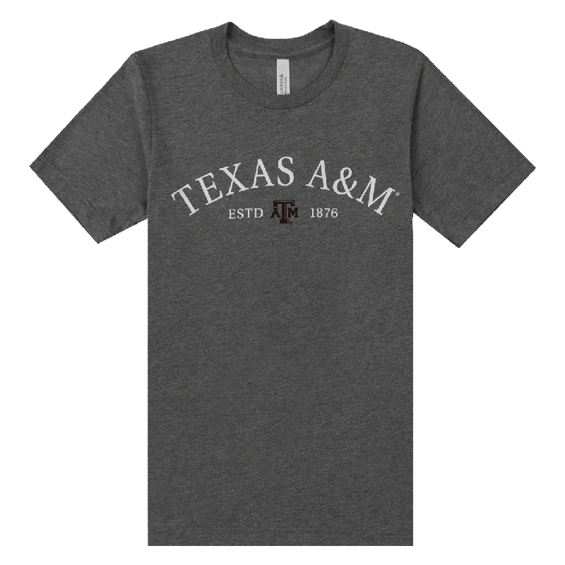 Texas A&M Family T-Shirt-- Striped Floral Plaid