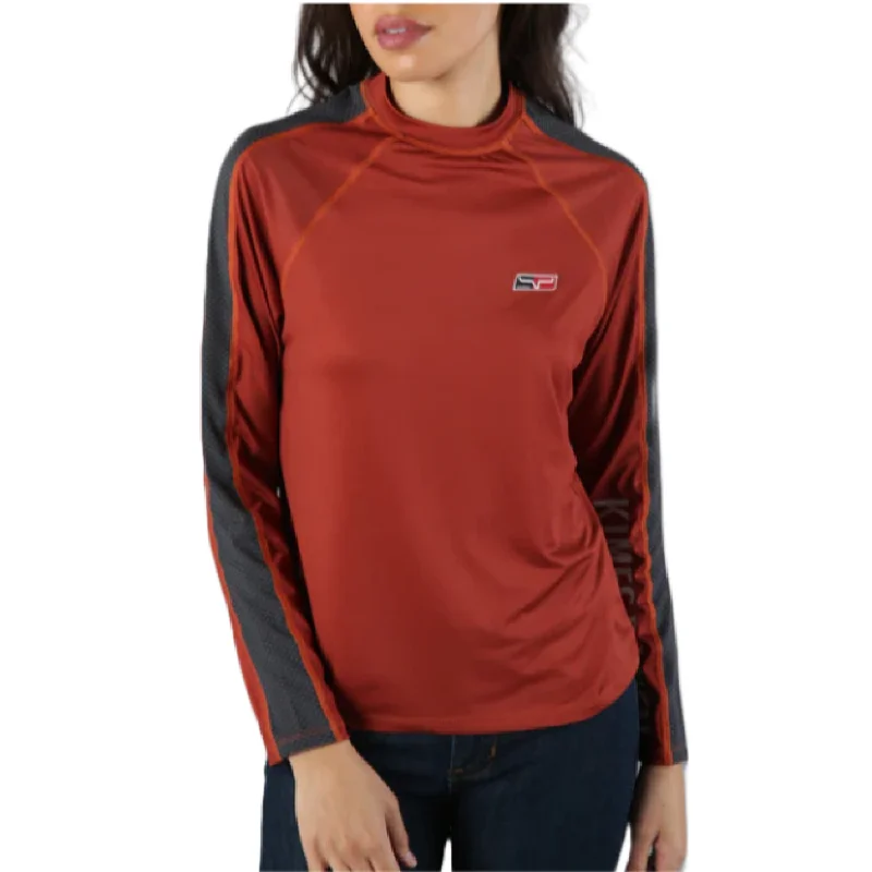 Kimes Ranch Ladies K1 Tech Rust Shirt K1-RU-- Cashmere Blend Cotton Blend Poly Blend