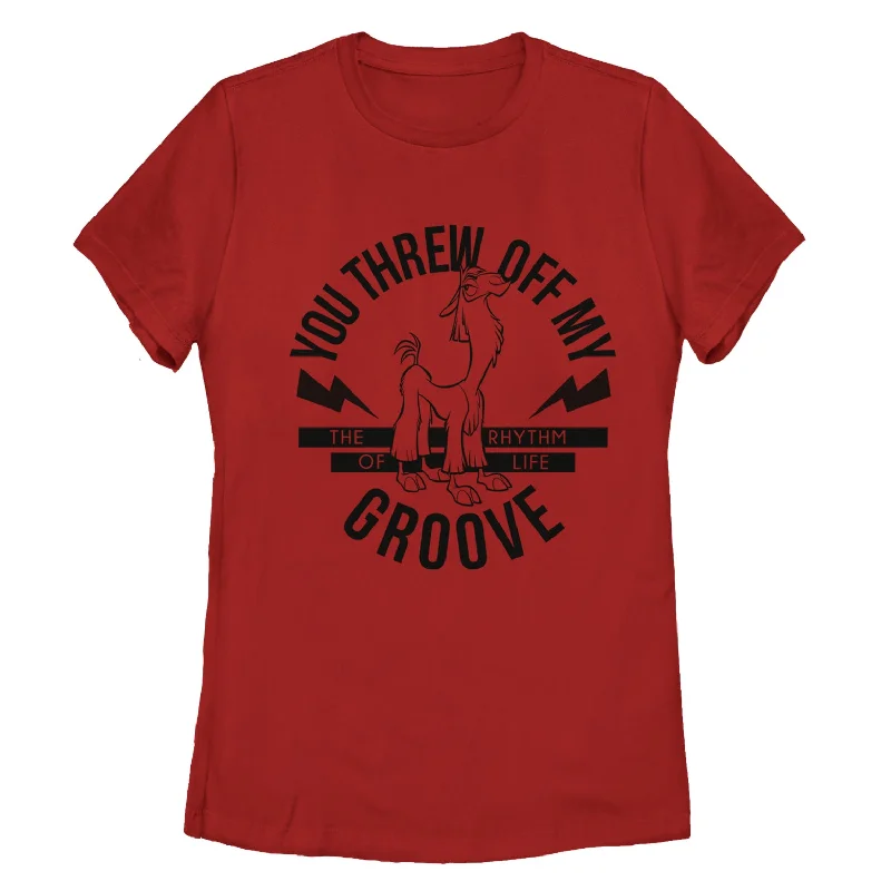 Women's The Emperor's New Groove Kuzco Threw Off Groove T-Shirt-- Chenille Blend Fleece Blend Nylon Blend