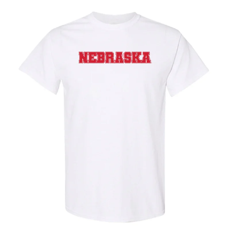 Nebraska - NCAA Women's Bowling : Crystal Elliott - Short Sleeve T-Shirt-- Hooded Caped Shawl Collar