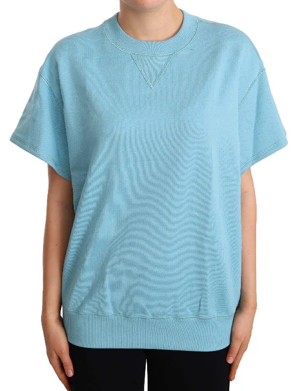 Dolce & Gabbana  Women's Short Sleeve Cotton TShirt - Blue-- Machine Wash Dry Clean Hand Wash