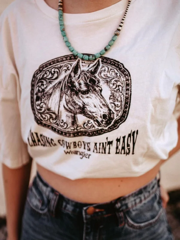 Chasing Wrangler Retro Crop T-Shirt-- Layered Multi-layer Single Layer