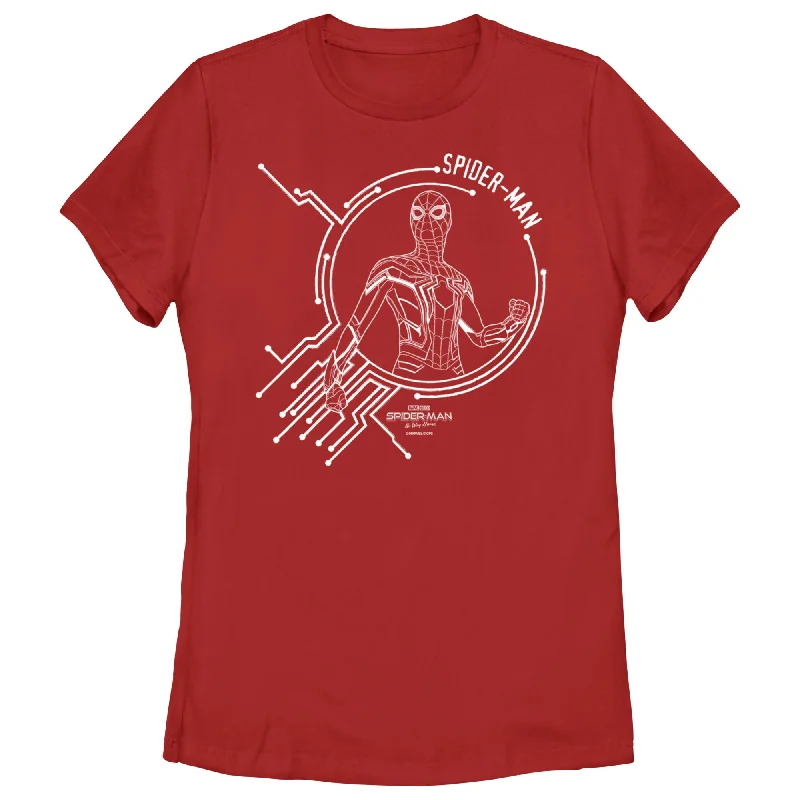 Women's Marvel Spider-Man: No Way Home Tech T-Shirt-- Print Jacquard Patchwork