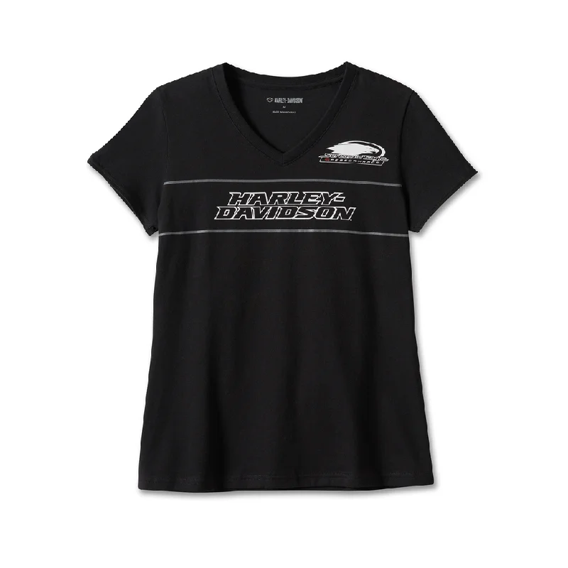 Harley-Davidson® Women's Screamin' Eagle® Short Sleeve Shirt // 97581-23VW-- Jersey Fabric Tulle Fabric Batik Fabric