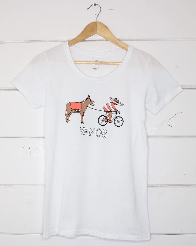 Vamos Women's T-Shirt-- Satin Blend Silk Blend Wool Blend