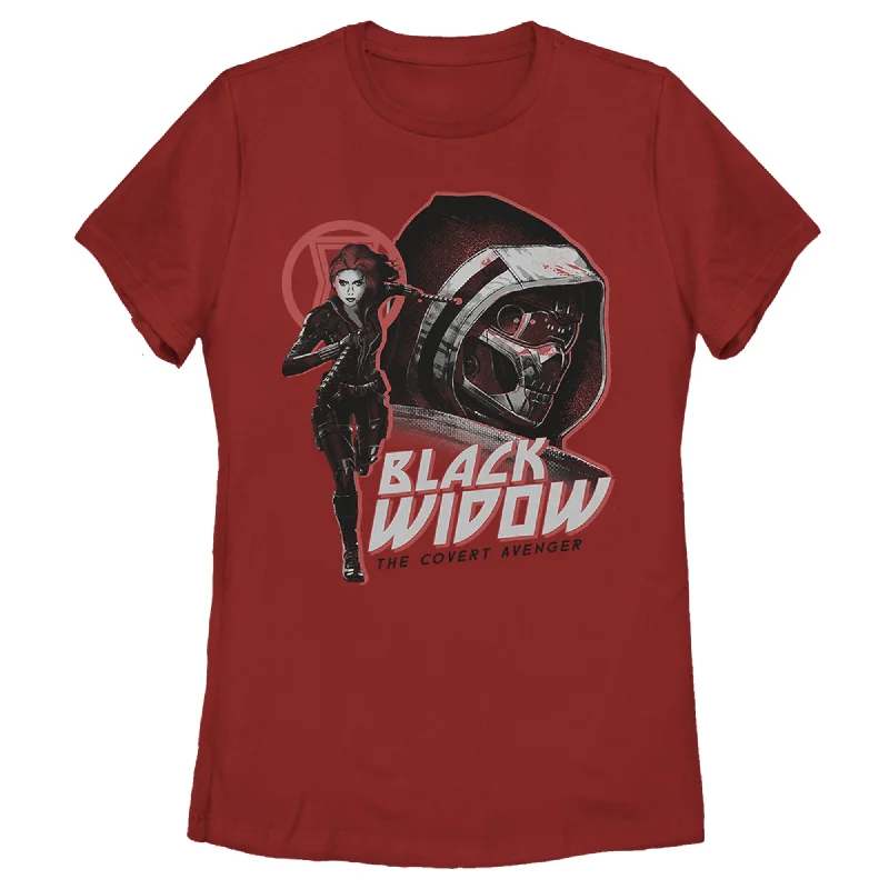 Women's Marvel Black Widow Covert Avenger T-Shirt-- Iron Safe Non-Iron Wrinkle Free