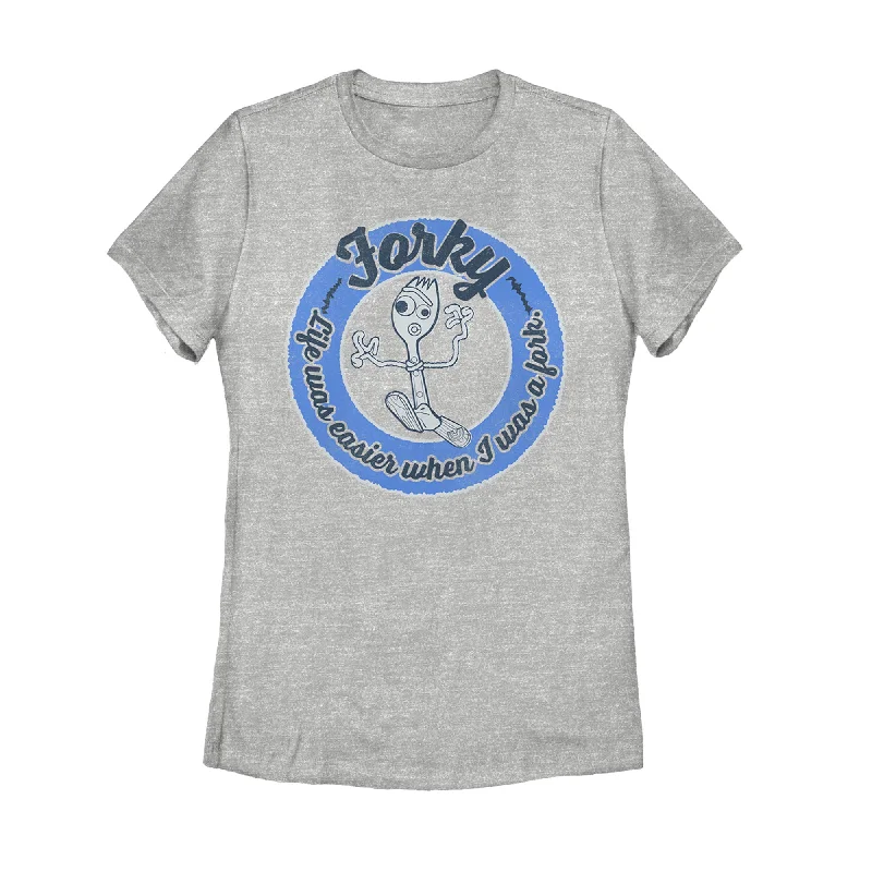 Women's Toy Story Forky Life Was Easy T-Shirt-- Anti-Shrink Durable Soft