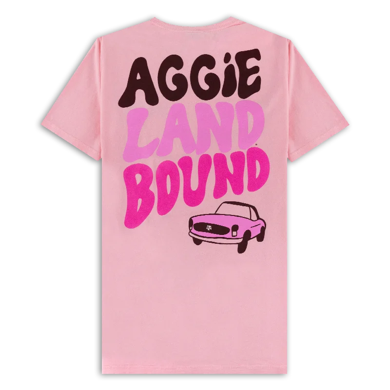 Texas A&M Gig 'Em Pink Car T-Shirt-- Mesh Blend Leather Blend Suede Blend