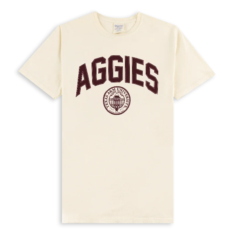 Texas A&M Aggies Academic Seal T-Shirt-- Plaid T-Shirt Polka Dot Checkered