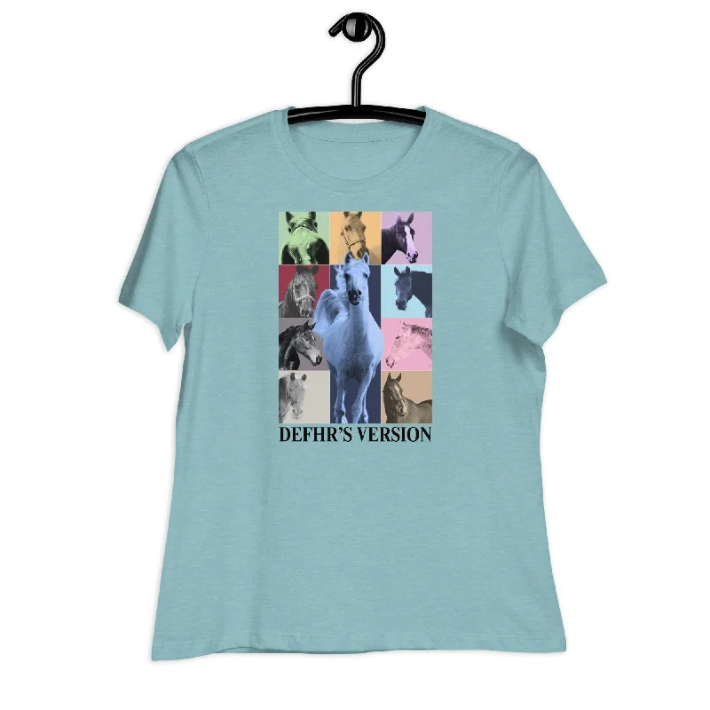 DEFHR's Version Women's Relaxed T-Shirt-- Mesh Canvas Denim