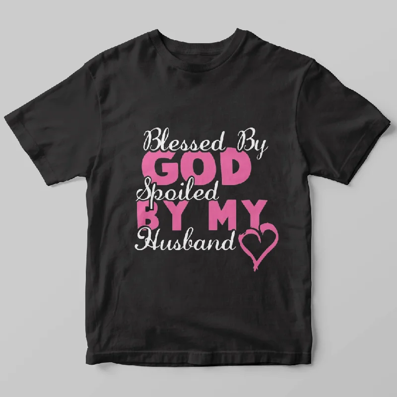 Printed T-Shirts For Wives | Soft Cotton, Stylish Design, Comfortable Fit and Everyday Casual Wear-- Spandex Blend Rayon Blend Denim Blend