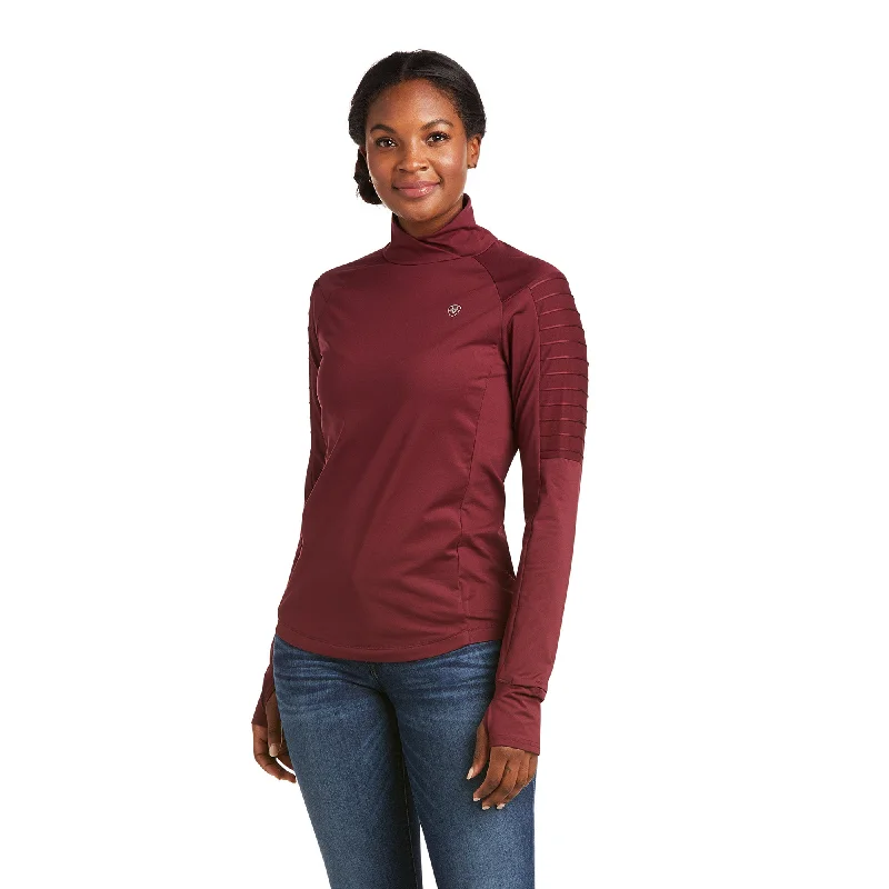 Ariat® Ladies Facet Baselayer Windsor Wine Shirt 10037612-- Collared Crew Neck Turtle Neck