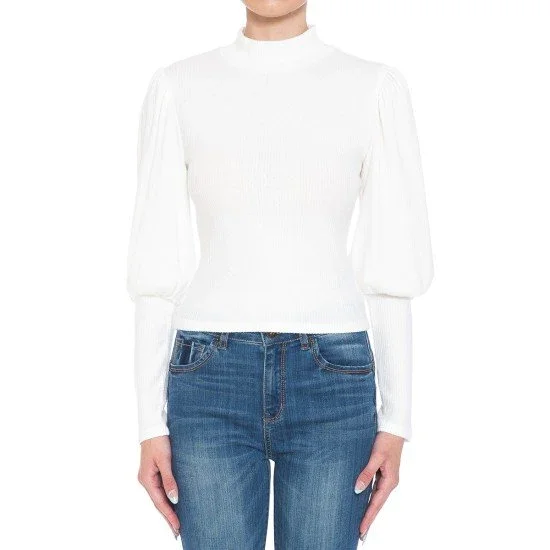 Panhandle Ladies Red Label Puff Long Sleeve Ivory Shirt JW22T03617-12-- Elegant Classic Vintage