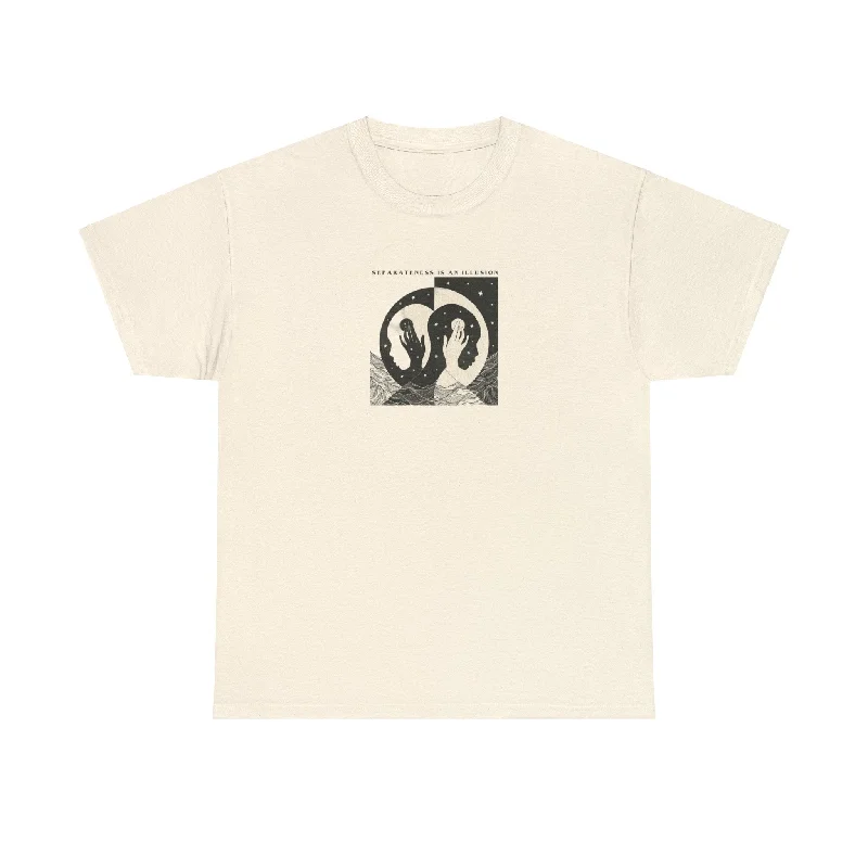 Separateness is an Illusion Spiritual T-Shirt-- Zippered Buttoned Snapped