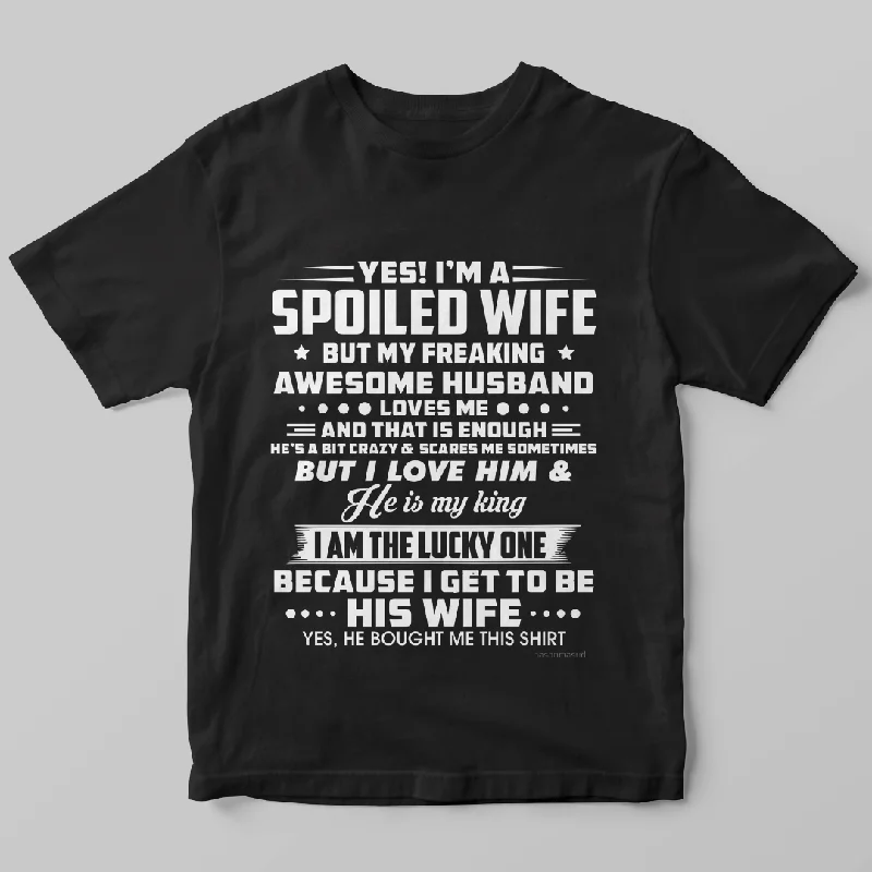 Printed T-Shirts For Wives | Soft Cotton, Stylish Design, Comfortable Fit and Everyday Casual Wear-- Houndstooth Herringbone Solid