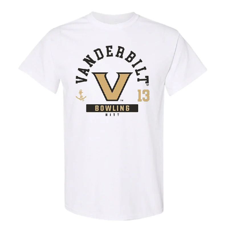 Vanderbilt - NCAA Women's Bowling : Kaylee Hitt - T-Shirt Classic Fashion Shersey-- Striped Floral Plaid