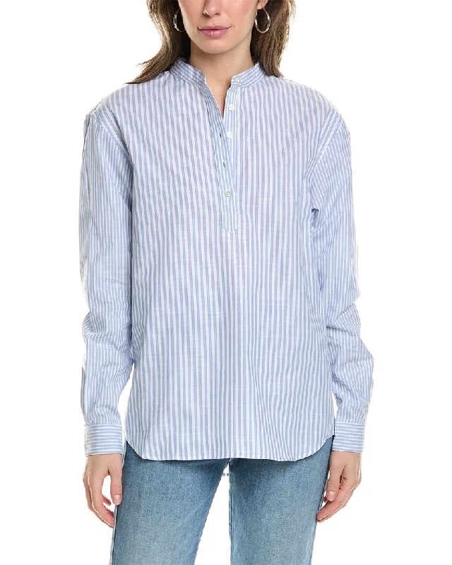 The Kooples   Bleeker Stripe Shirt-- Fleece Fabric Down Fabric Feather Fabric