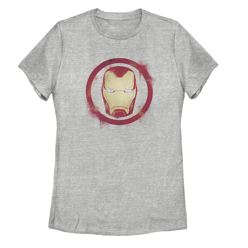 Women's Marvel Avengers: Endgame Smudged Iron Man T-Shirt-- Front Pockets Side Pockets Patch Pockets