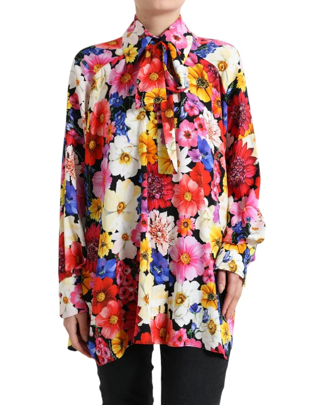 Dolce & Gabbana  Floral Print Silk Shirt-- Plaid T-Shirt Polka Dot Checkered