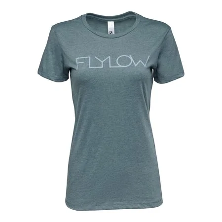 Wordmark Tee Shirt Women's-- Spandex Blend Rayon Blend Denim Blend