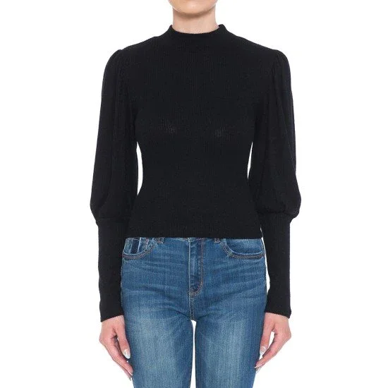 Panhandle Ladies Red Label Puff Long Sleeve Black Shirt JW22T03617-01-- Layered Multi-layer Single Layer