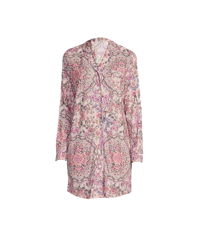 Johnny Was Women's The Neena Floral Long Sleeve Nightshirt, The Aussie-- Mesh Blend Leather Blend Suede Blend