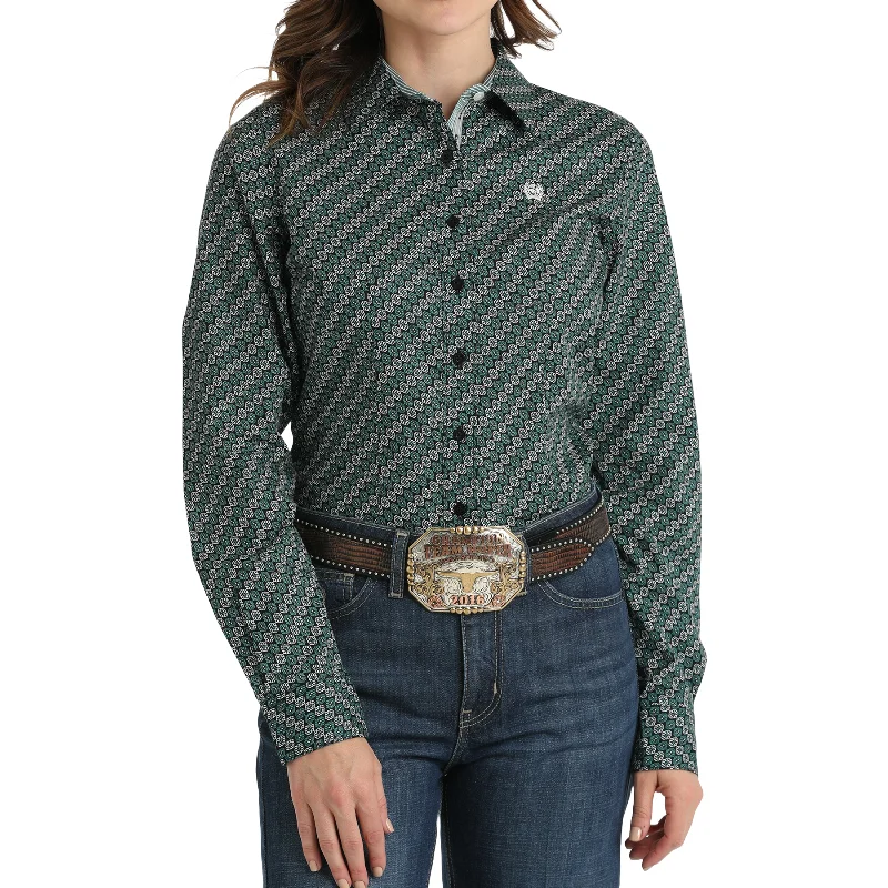 Cinch Ladies Long Sleeve Multi Button Down Shirt MSW9165055-- Elasticated Padded Insulated