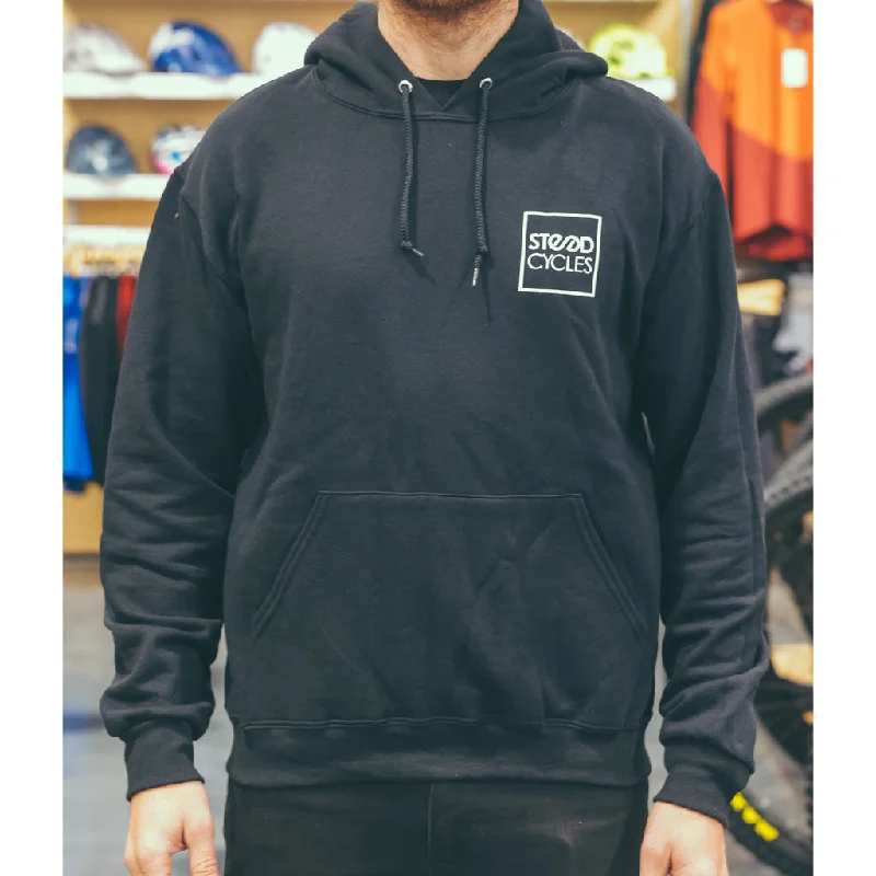 Steed Cycles Patch Hoodie Hoodie with Cropped Fit Short Trendy
