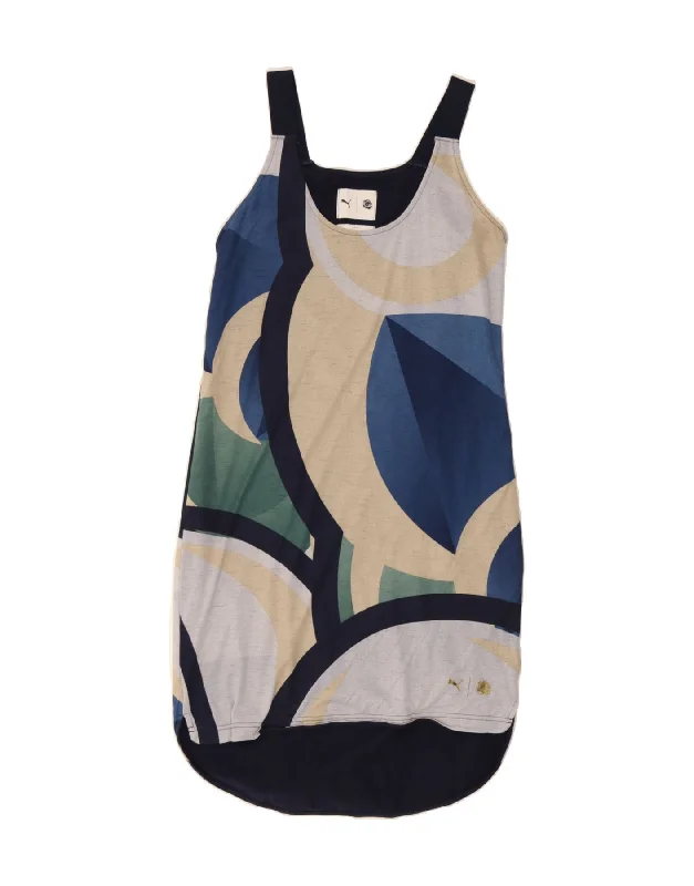 PUMA Womens Sleeveless Shift Dress UK 10 Small Multicoloured Geometric Tunics Mesh breathable PUMA Womens Sleeveless Shift Dress UK 10 Small Multicoloured Geometric Tunics Mesh breathable