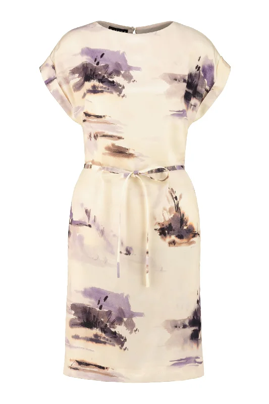 OBREGONIA AQUARELLE SILK DRESS Tunics Long Elegant