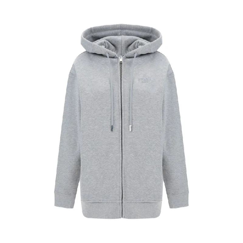 Fendi Hoodie Hoodie with Set-In Sleeves Structured Classic