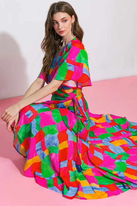 TALK ABOUT BEAUTY WOVEN HI-LO DRESS Tunics Practical easy-care