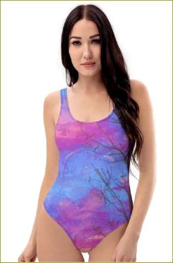 Breathe Air ~ One-Piece Swimsuit Button-Front Swimsuit
