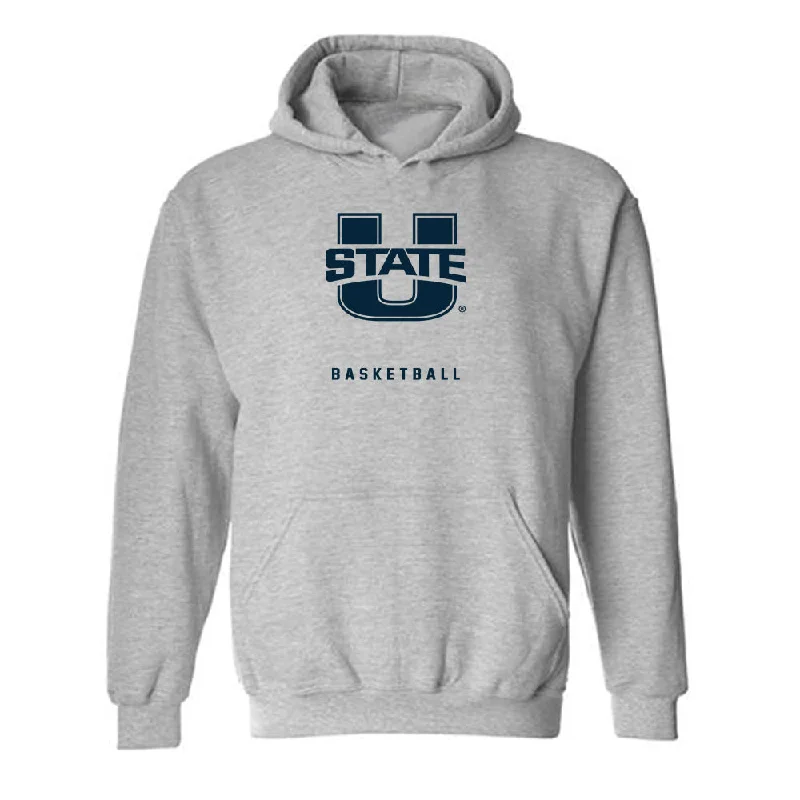 Utah State - NCAA Women's Basketball : Gracie Johnson - Hooded Sweatshirt Hoodie with Reflective Safety Nightwear