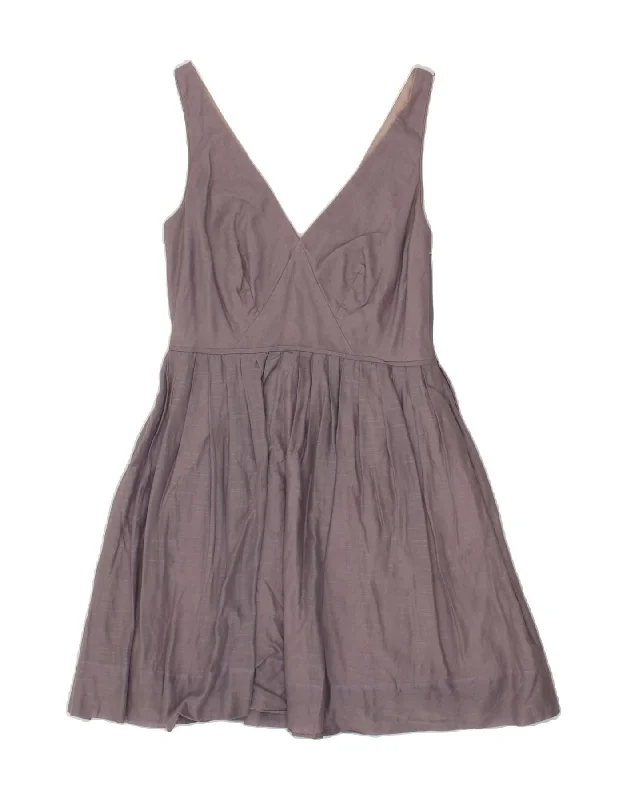 J. CREW Womens Sleeveless Swing Dress US 4 Small Grey Cotton Tunics Exclusive limited