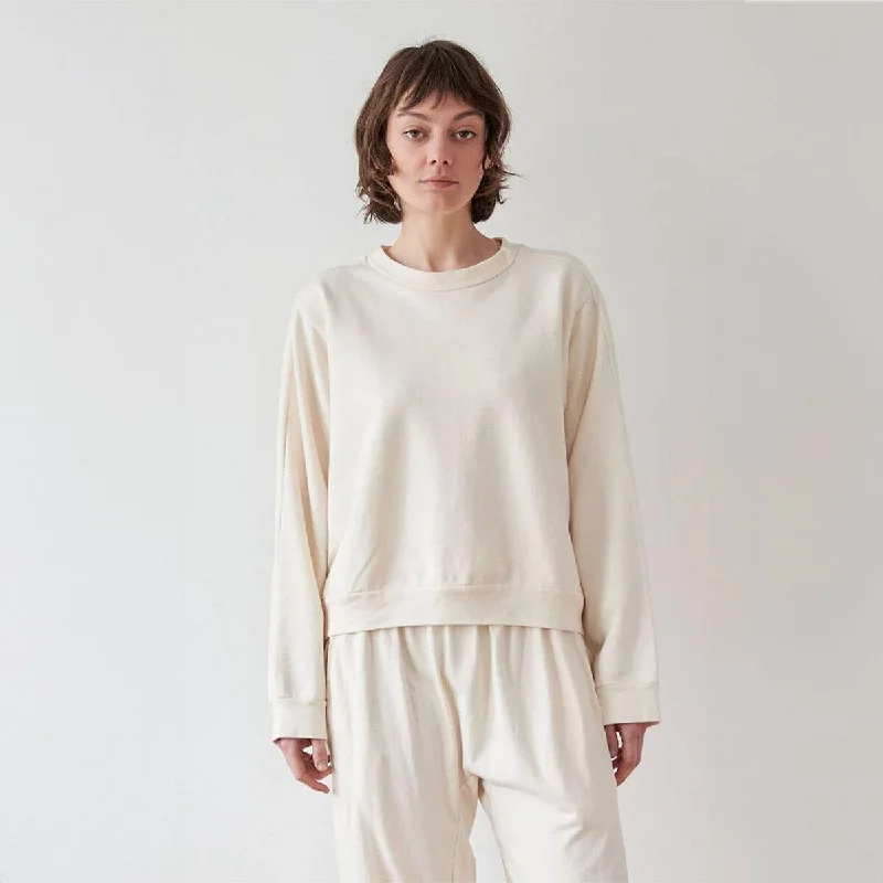 Easy Summer Sweatshirt - Natural Hoodie with Snap Buttons Easy Quick