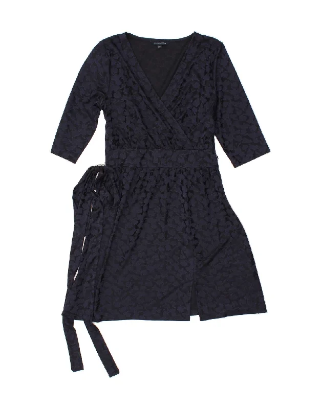 FRENCH CONNECTION Womens A-Line Dress UK 12 Medium  Navy Blue Floral Tunics Custom made