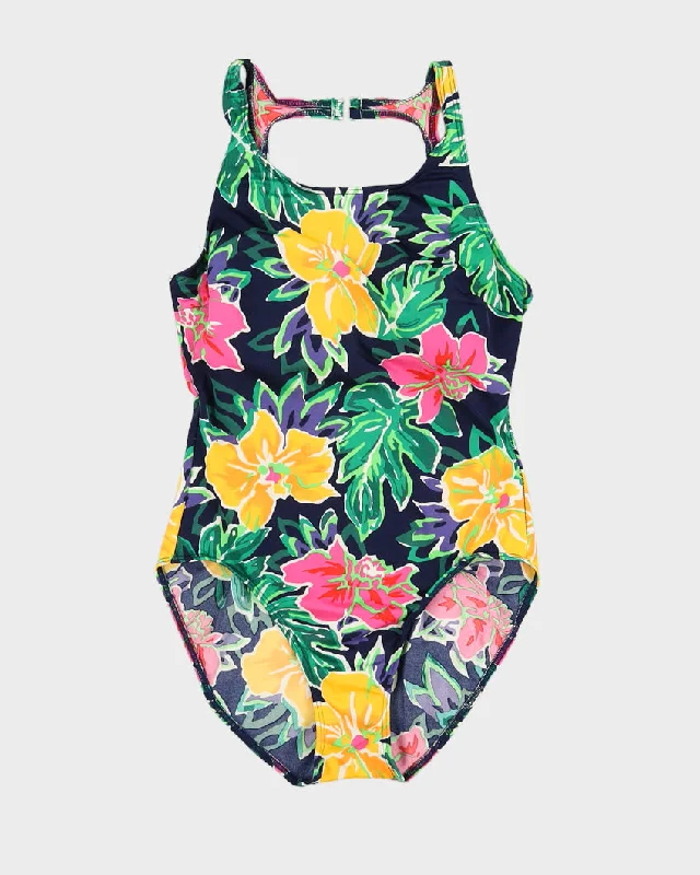 Vintage Floral Swimsuit - M Vibrant Bikini Design