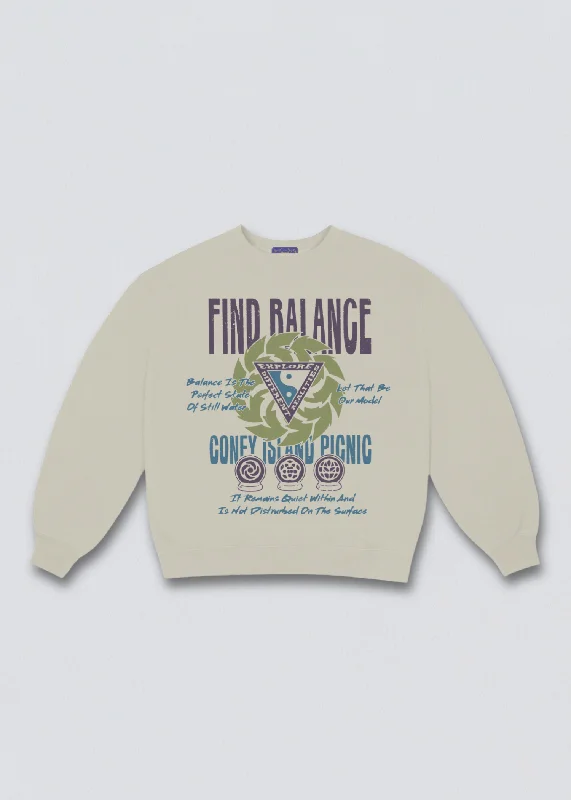 Find Balance Graphic Sweatshirt Hoodie with Pocket Utility Practical